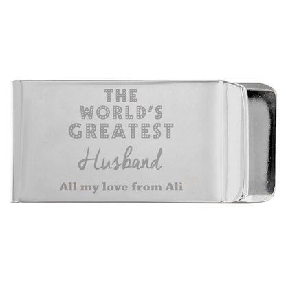 Personalised 'World's Greatest' Money Clip - MK&JD Gifts