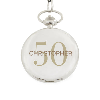 Personalised Birthday Big Age Pocket Fob Watch - MK&JD Gifts