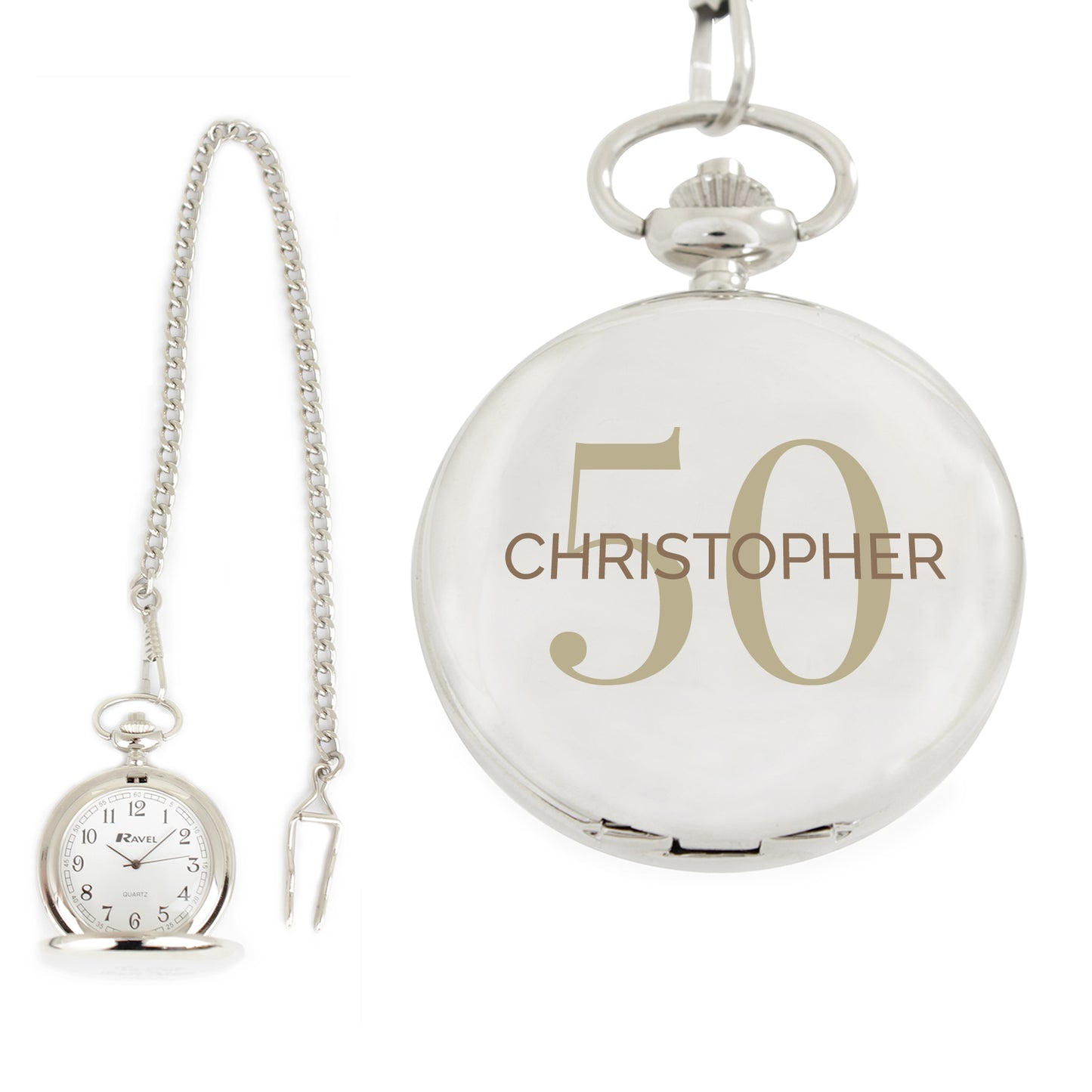Personalised Birthday Big Age Pocket Fob Watch - MK&JD Gifts