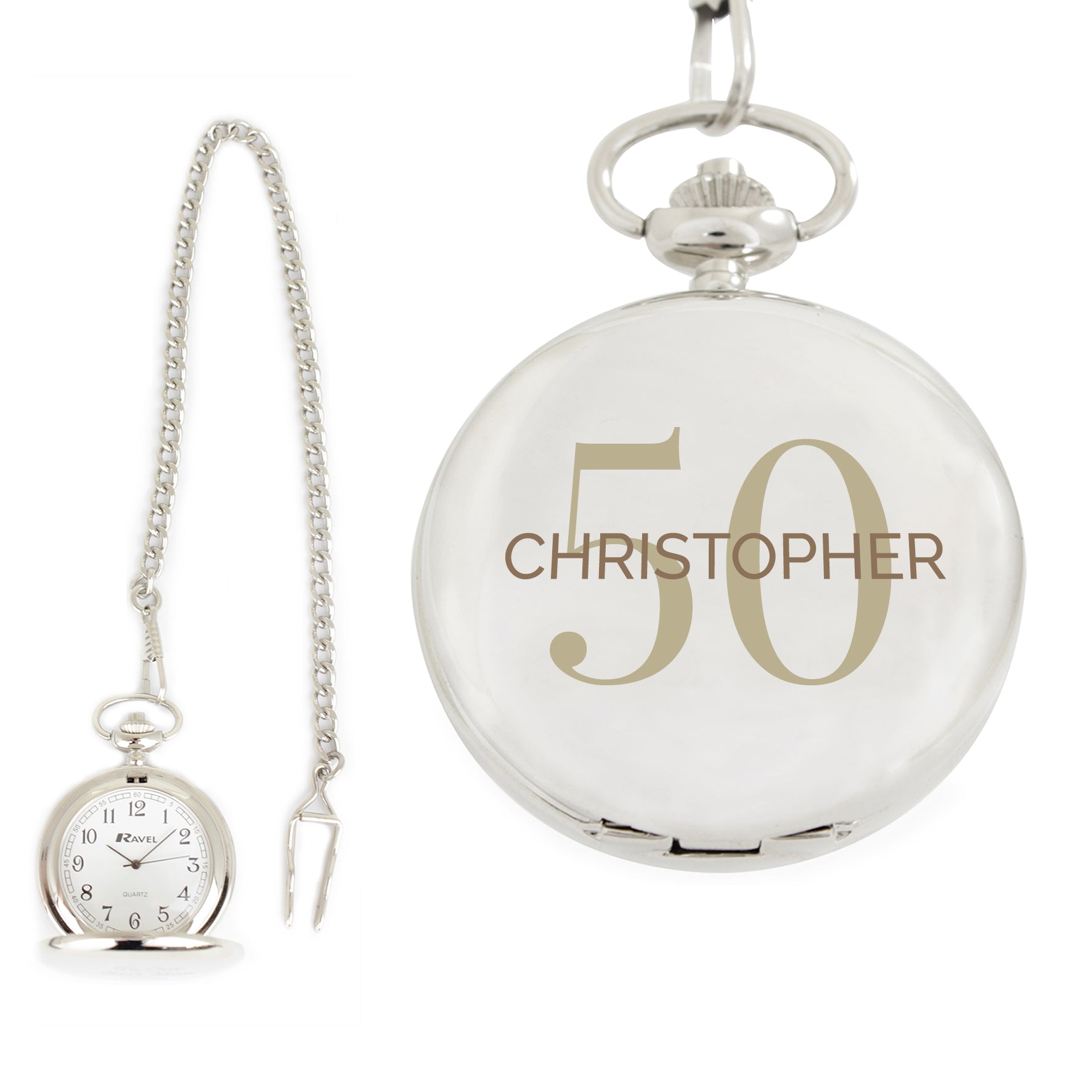 Personalised Birthday Big Age Pocket Fob Watch - MK&JD Gifts