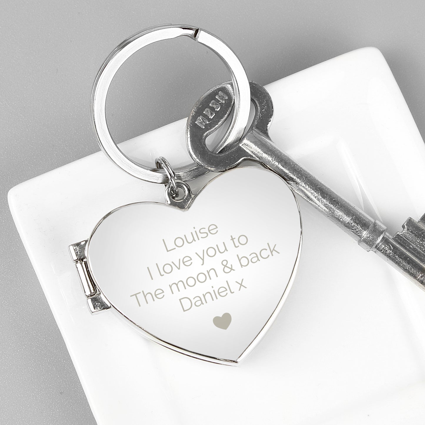 Personalised Heart Photoframe Keyring - MK&JD Gifts