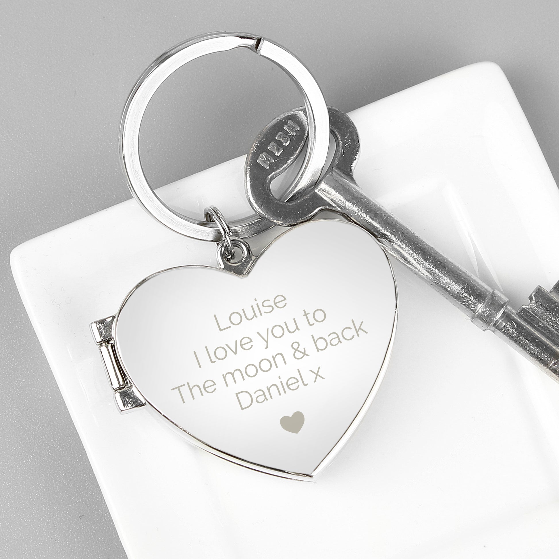 Personalised Heart Photoframe Keyring - MK&JD Gifts