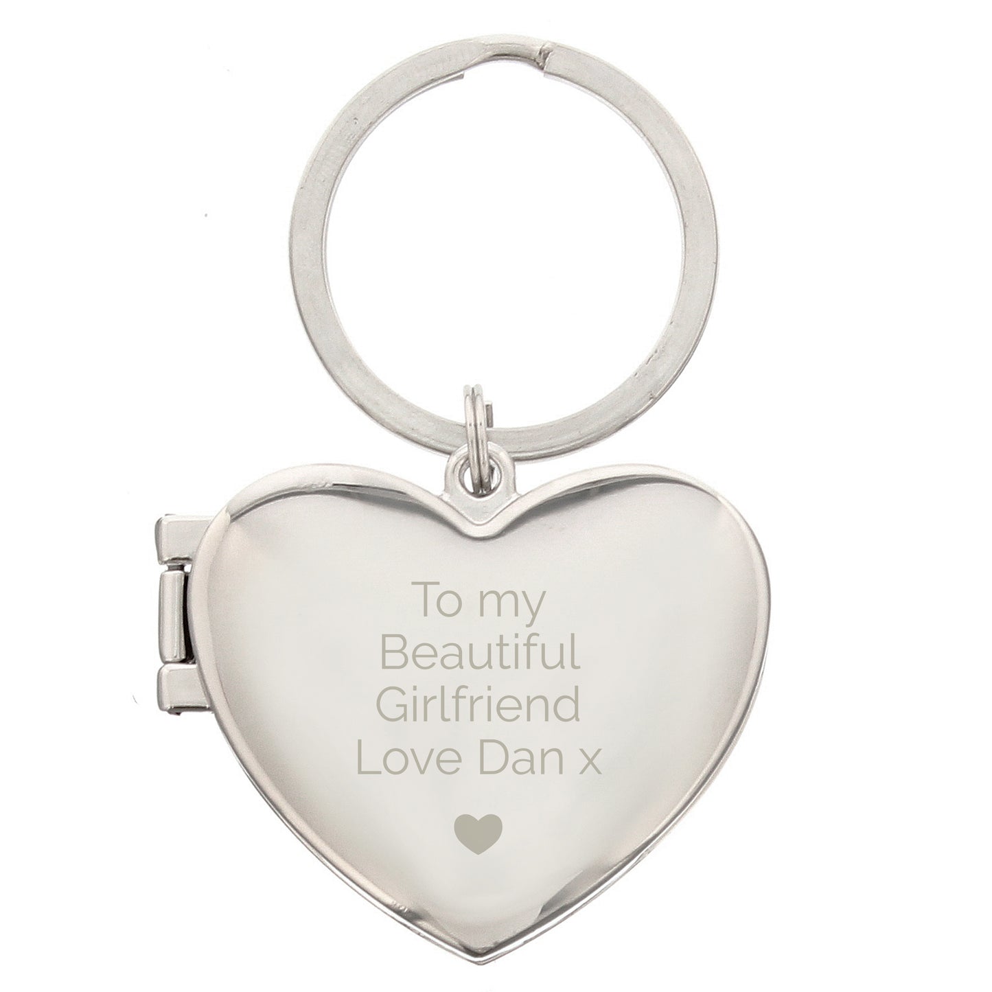 Personalised Heart Photoframe Keyring - MK&JD Gifts