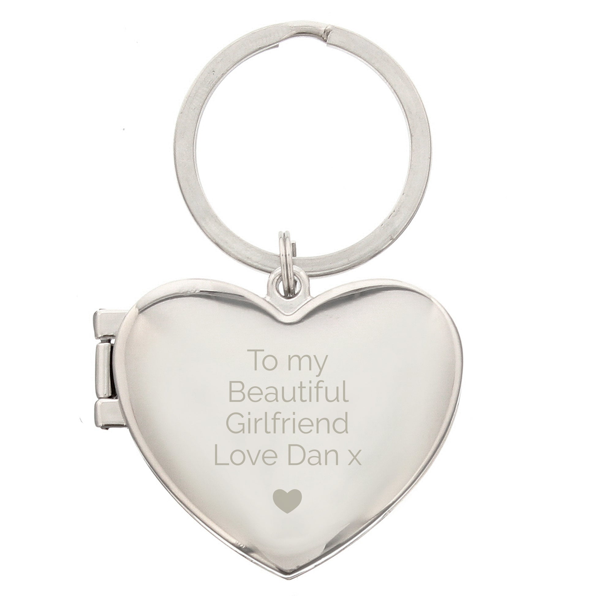 Personalised Heart Photoframe Keyring - MK&JD Gifts