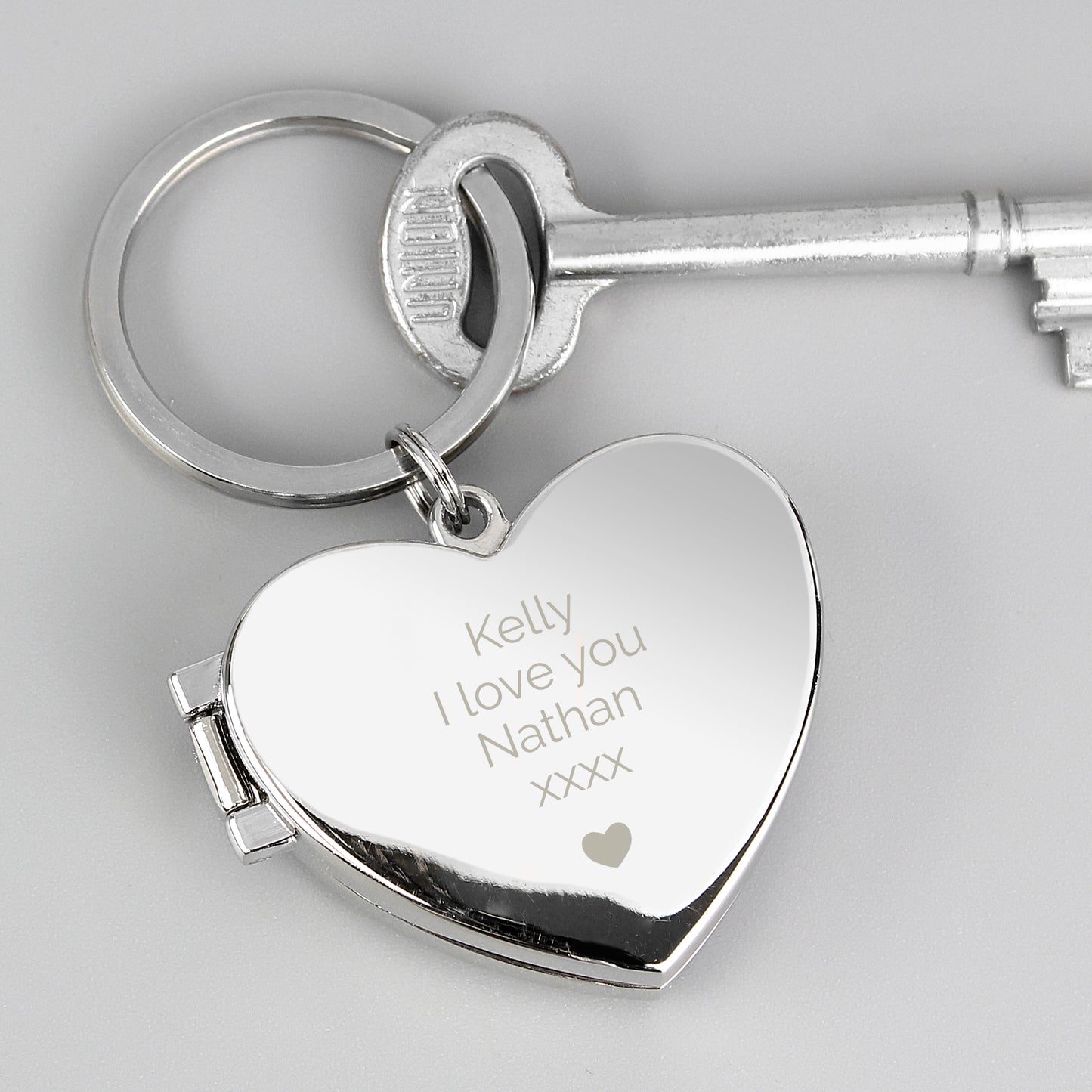 Personalised Heart Photoframe Keyring - MK&JD Gifts