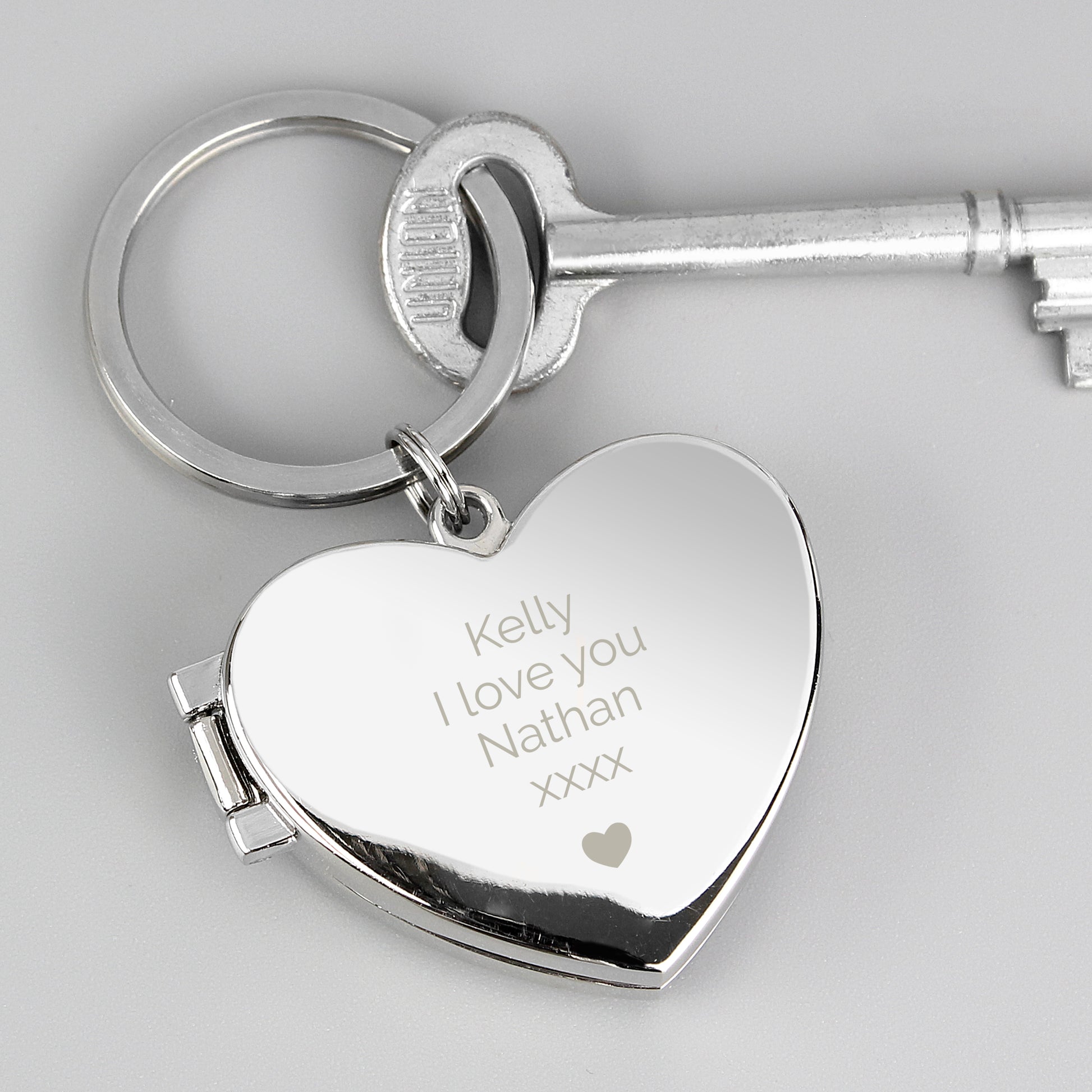 Personalised Heart Photoframe Keyring - MK&JD Gifts