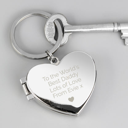 Personalised Heart Photoframe Keyring - MK&JD Gifts
