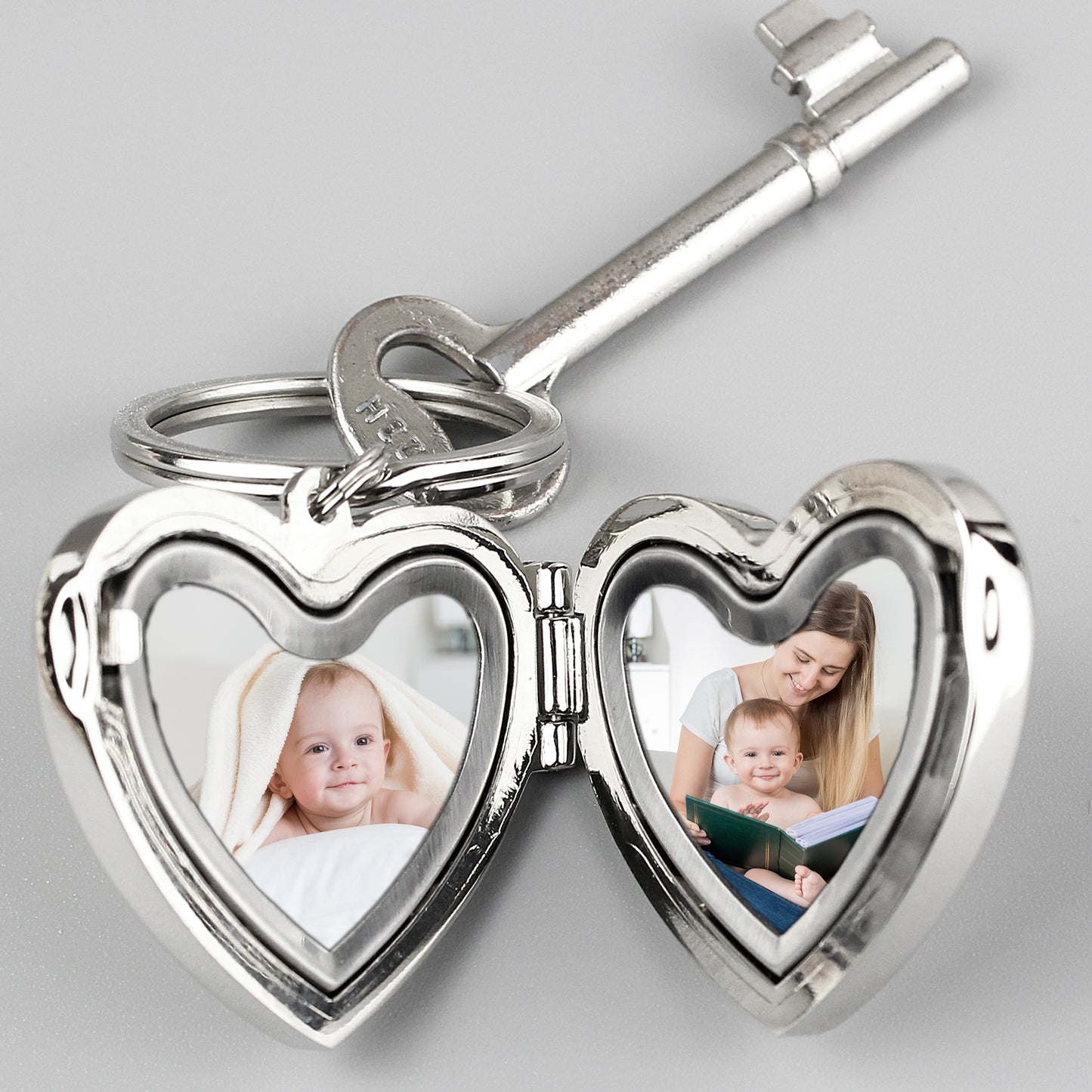 Personalised Heart Photoframe Keyring - MK&JD Gifts
