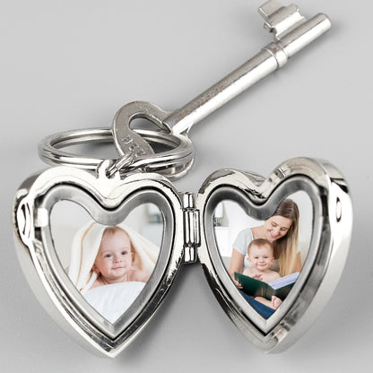 Personalised Heart Photoframe Keyring - MK&JD Gifts