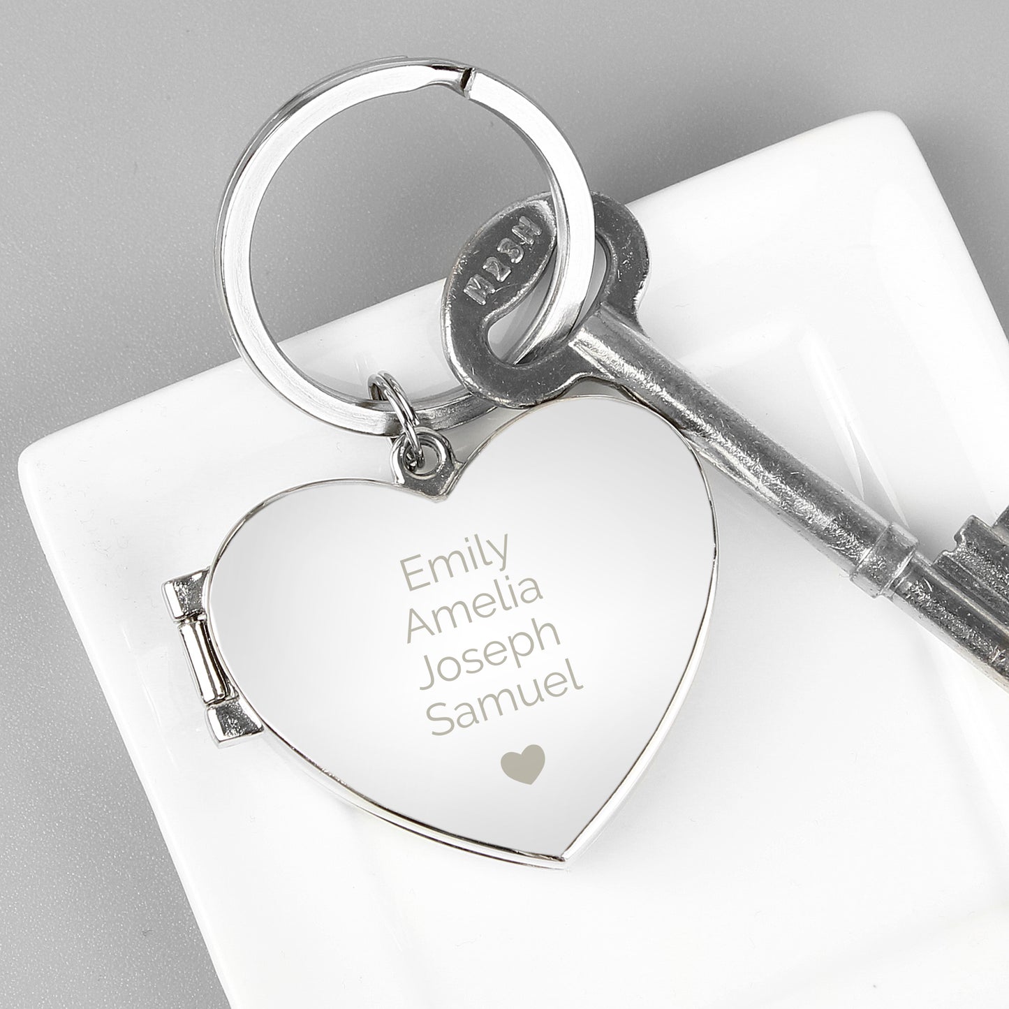 Personalised Heart Photoframe Keyring - MK&JD Gifts