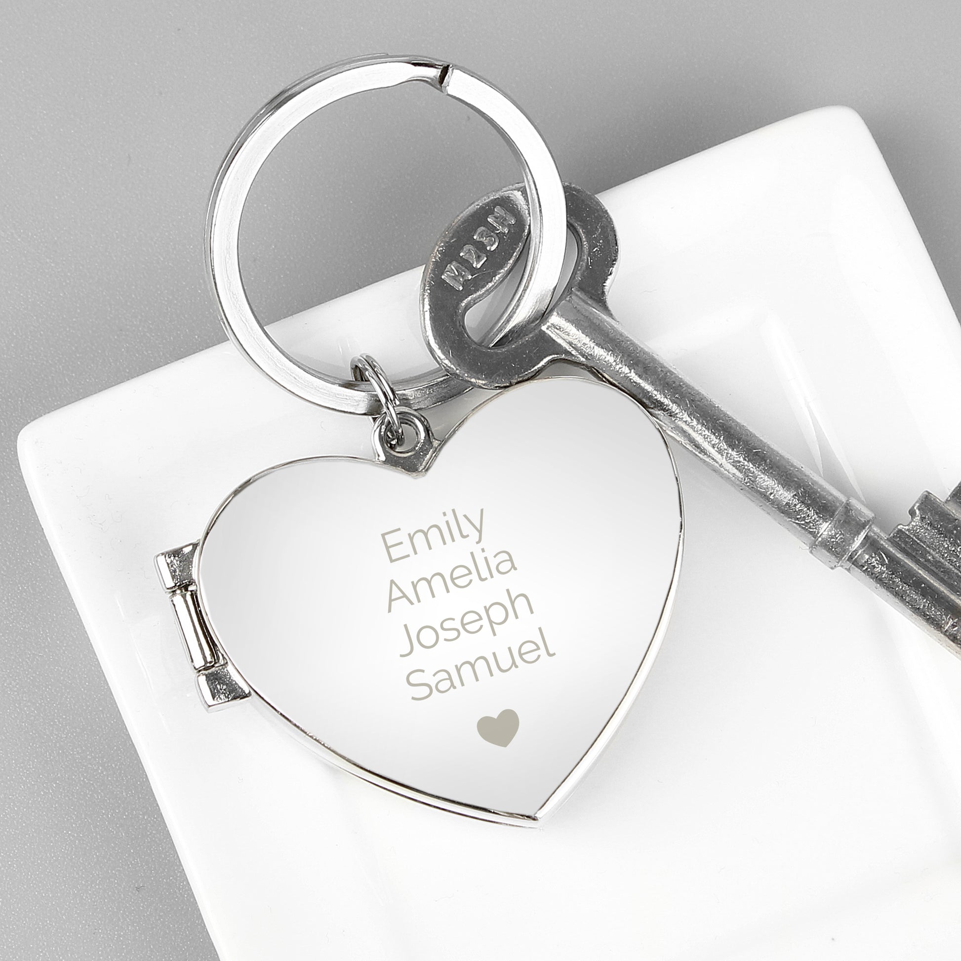 Personalised Heart Photoframe Keyring - MK&JD Gifts