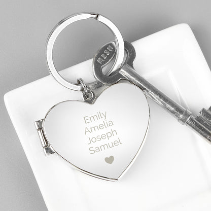Personalised Heart Photoframe Keyring - MK&JD Gifts