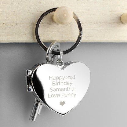 Personalised Heart Photoframe Keyring - MK&JD Gifts