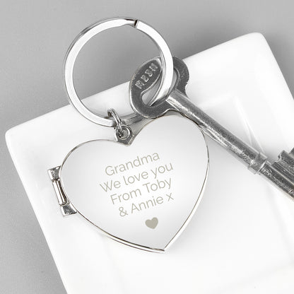 Personalised Heart Photoframe Keyring - MK&JD Gifts