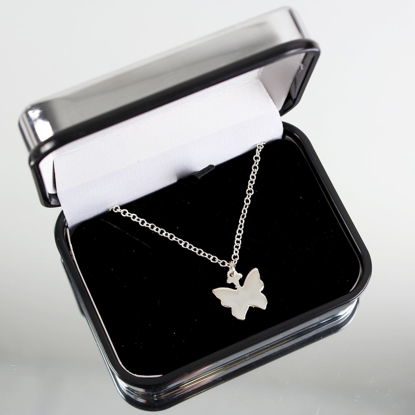 Personalised Box and Butterfly Necklace - MK&JD Gifts