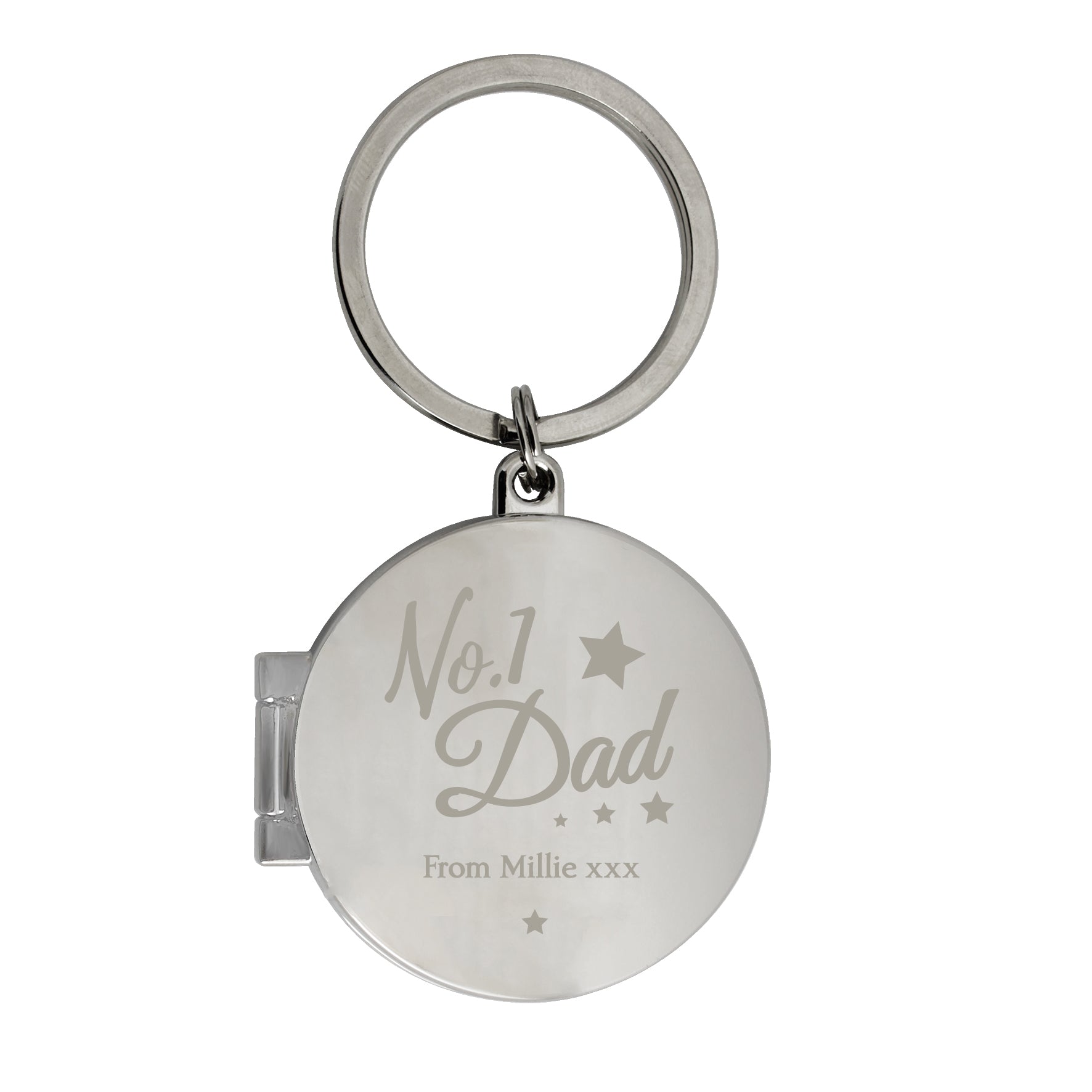 Personalised No.1 Dad Photo Keyring - MK&JD Gifts