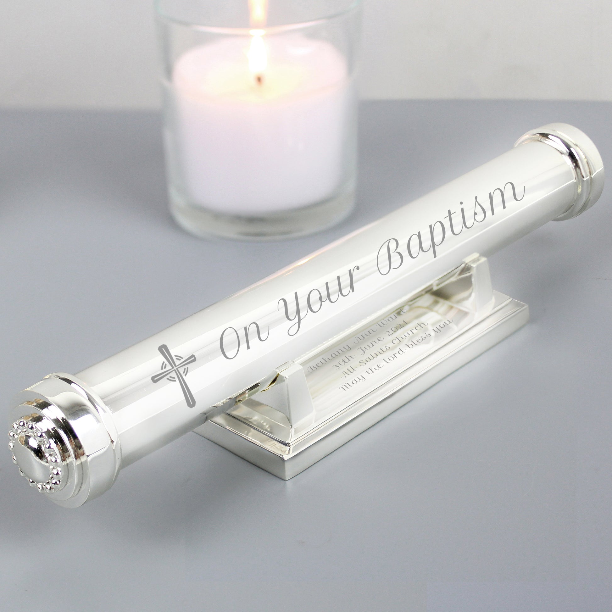 Personalised Cross Certificate Holder - MK&JD Gifts