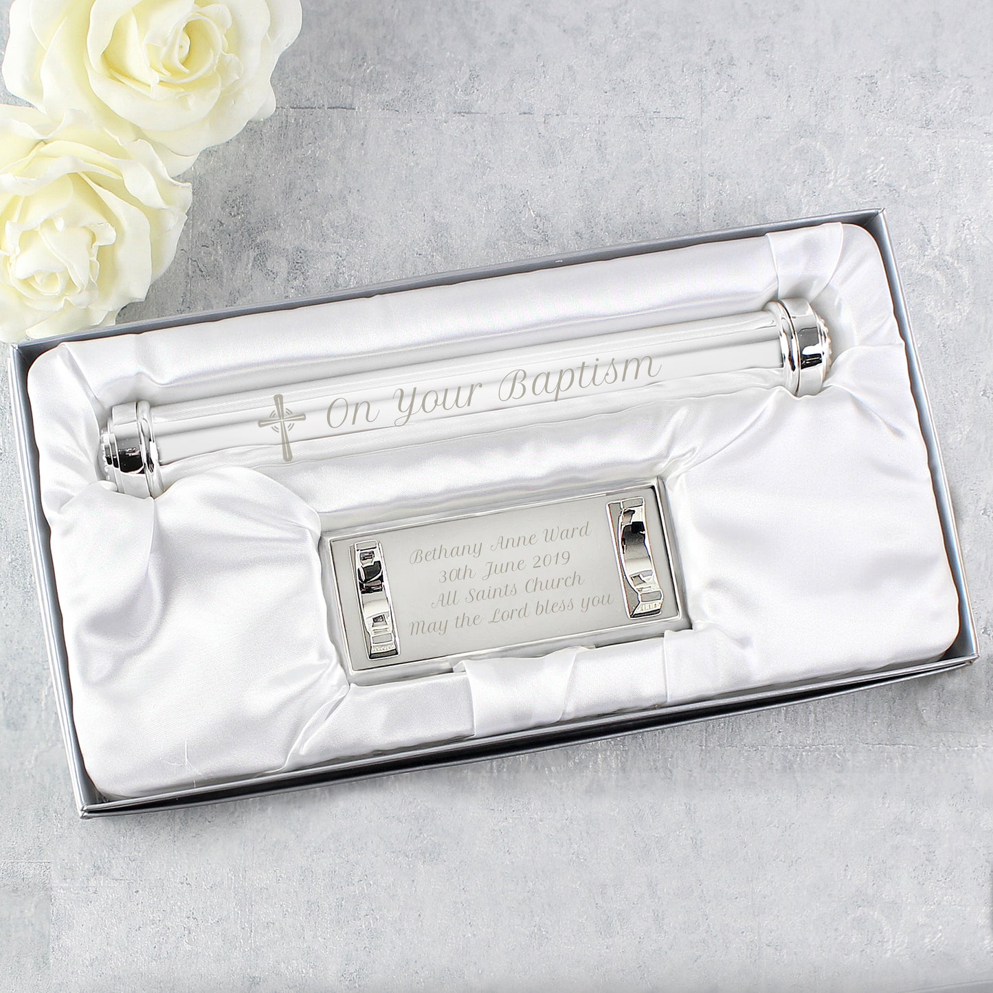 Personalised Cross Certificate Holder - MK&JD Gifts