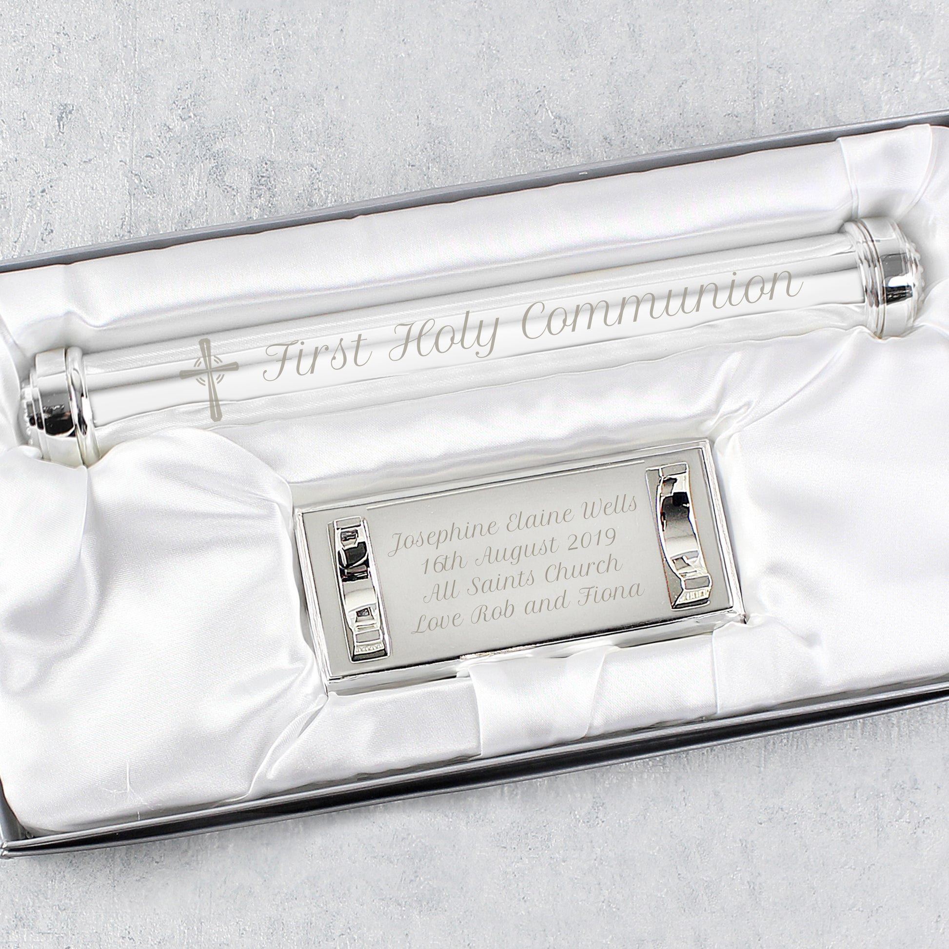 Personalised Cross Certificate Holder - MK&JD Gifts