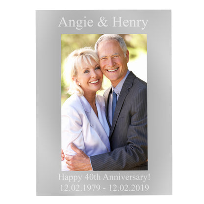 Personalised 6x4 Silver Photo Frame - MK&JD Gifts