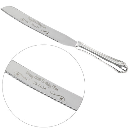 Personalised Heart & Swirl Cake Knife - MK&JD Gifts