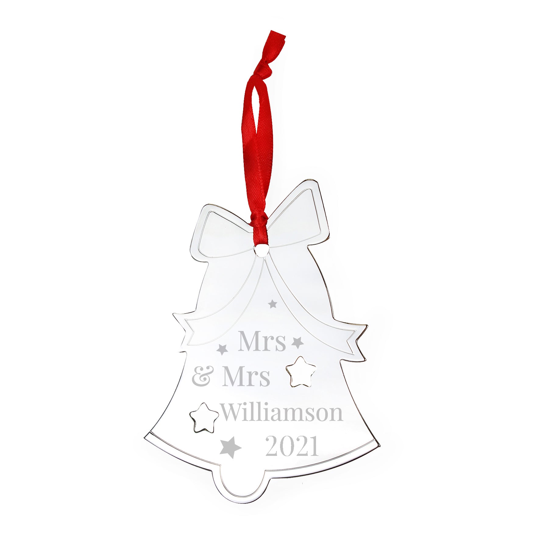 Personalised Mr & Mrs Bell Tree Decoration - MK&JD Gifts
