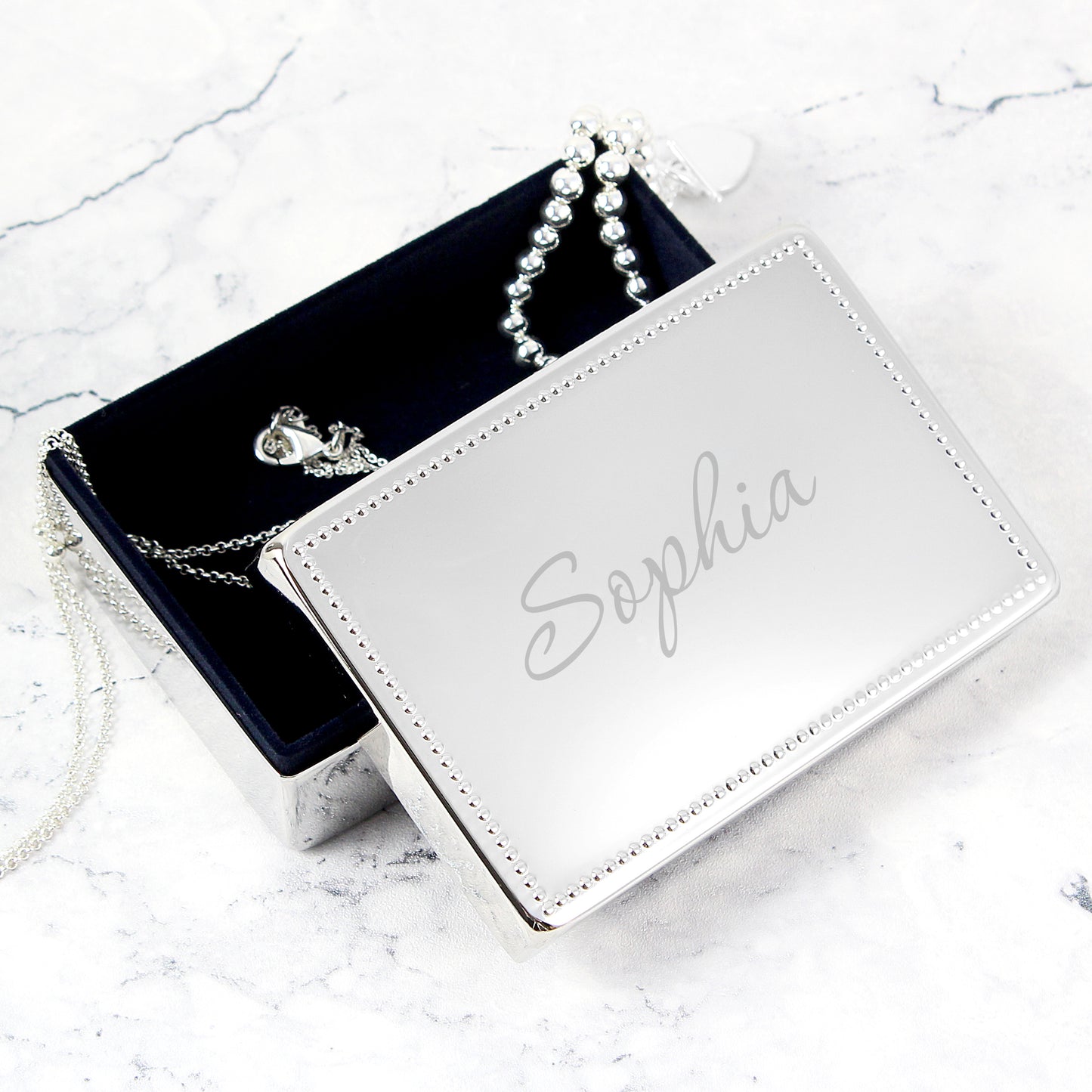 Personalised Name Rectangular Jewellery Box - MK&JD Gifts