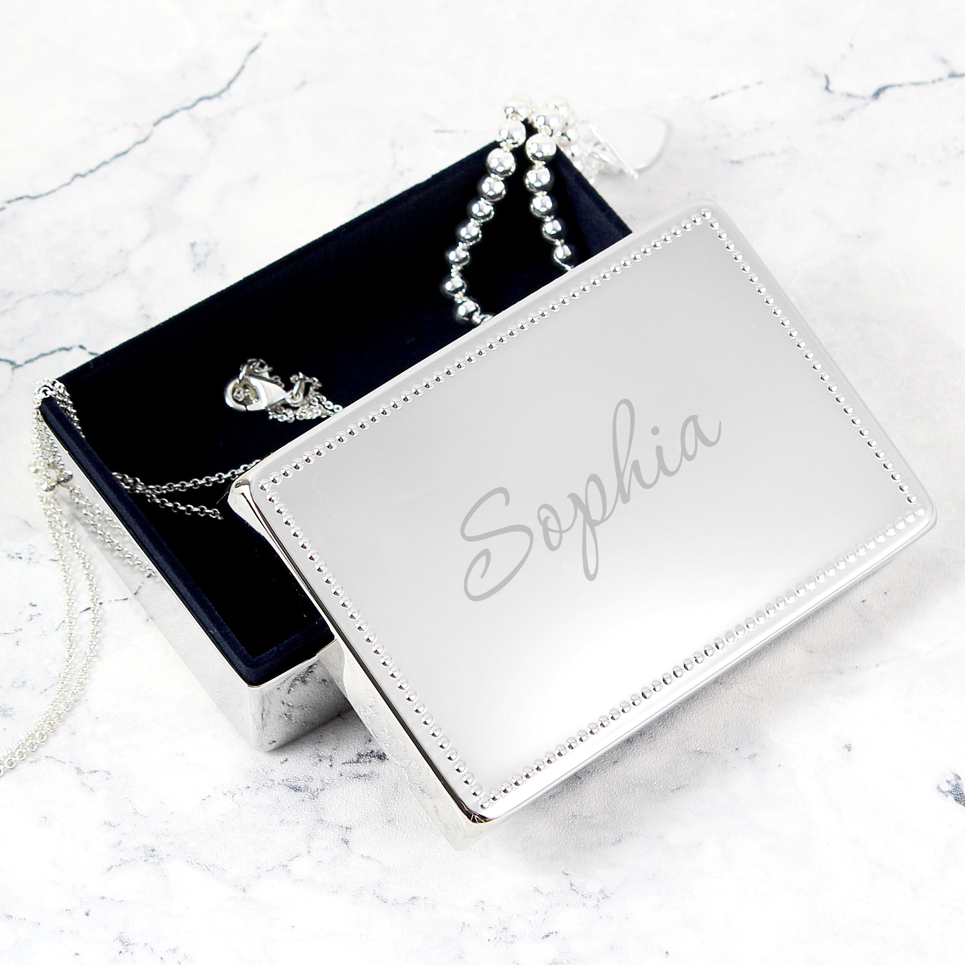 Personalised Name Rectangular Jewellery Box - MK&JD Gifts
