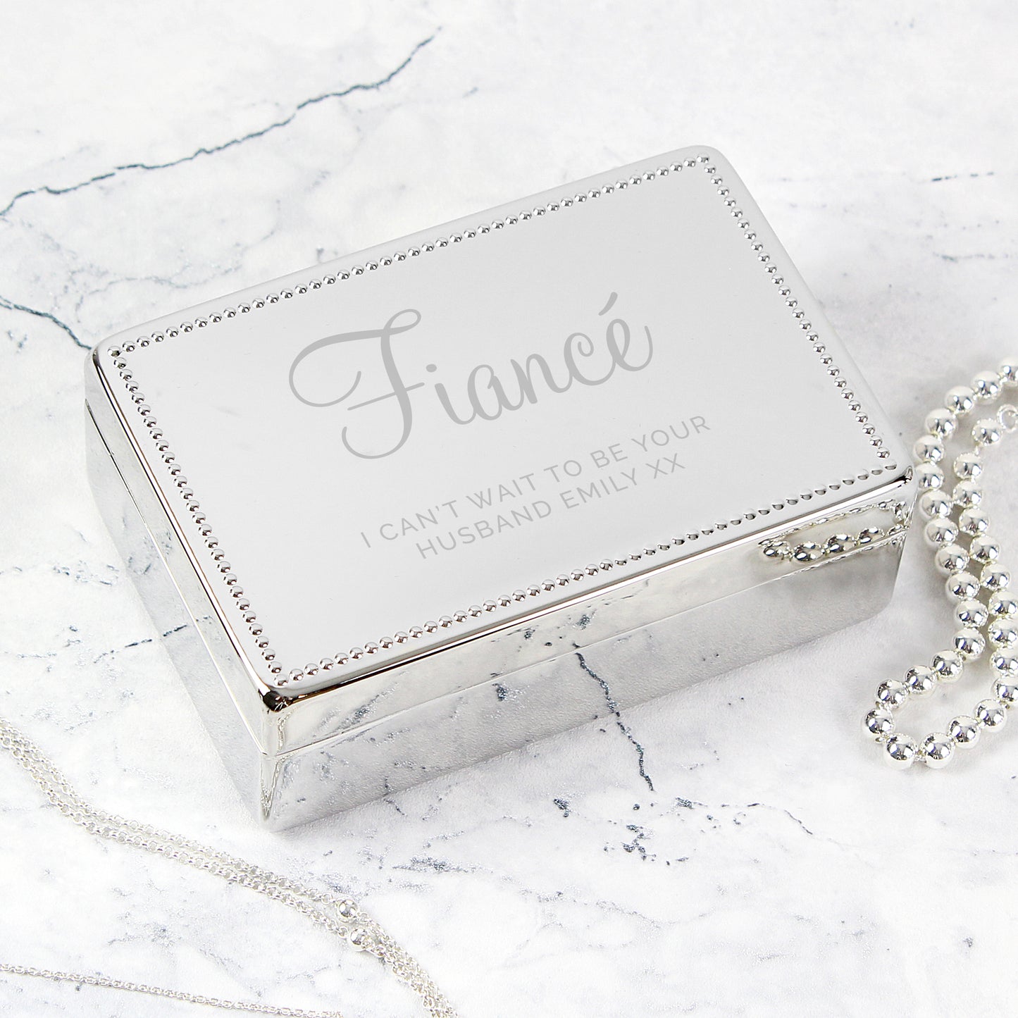 Personalised Rectangular Jewellery Box - MK&JD Gifts