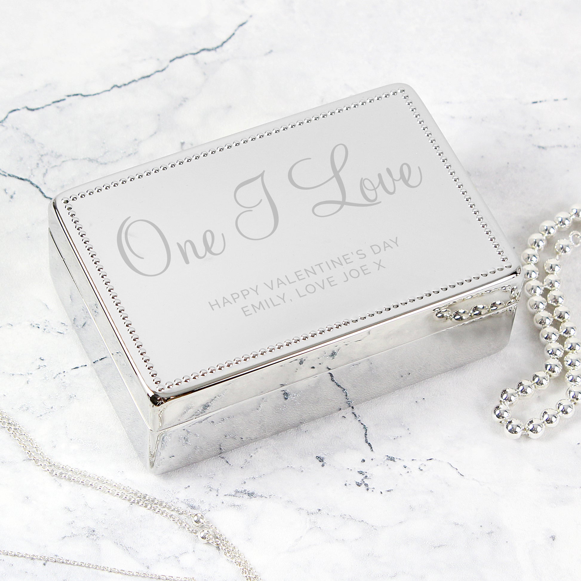 Personalised Rectangular Jewellery Box - MK&JD Gifts