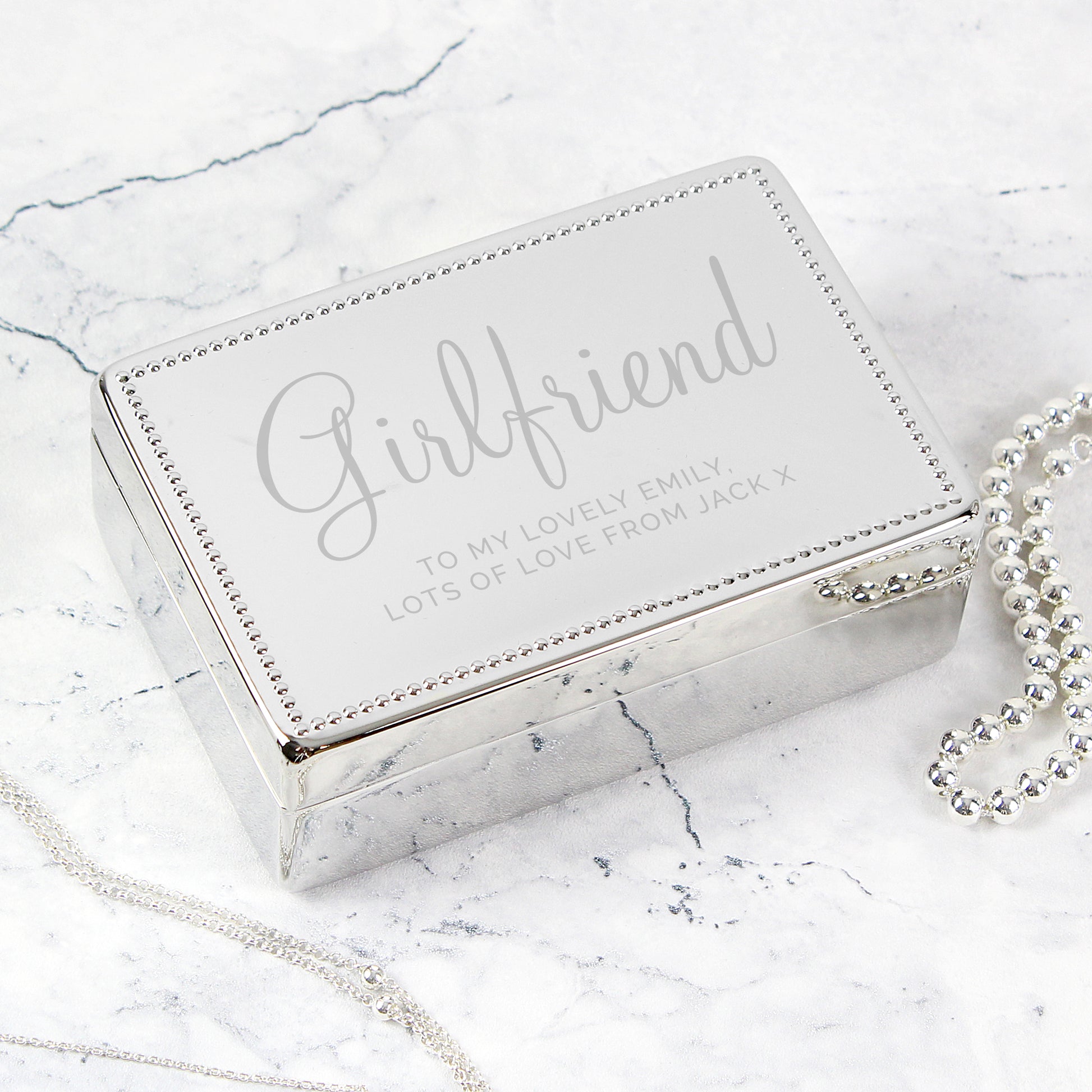 Personalised Rectangular Jewellery Box - MK&JD Gifts