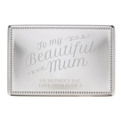 Personalised Beautiful Mum Rectangular Jewellery Box - MK&JD Gifts