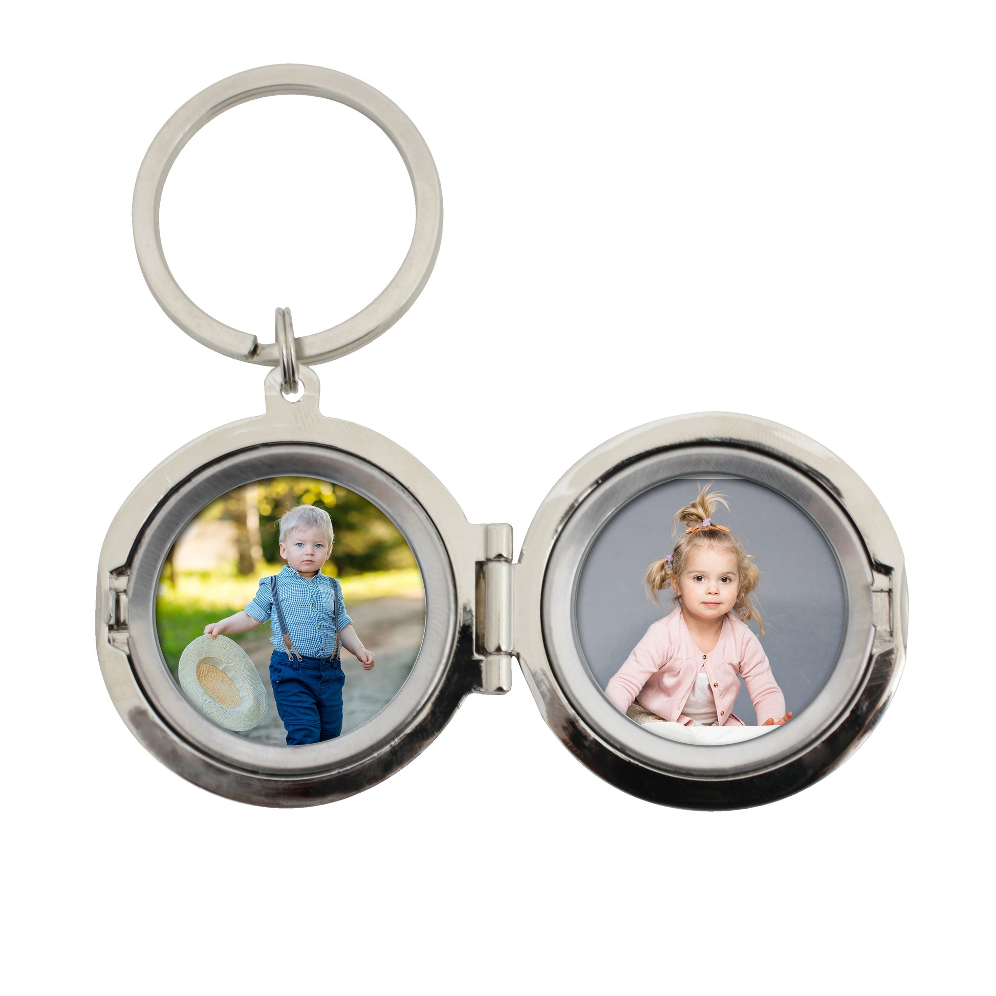 Personalised Free Text Round Photo keyring - MK&JD Gifts