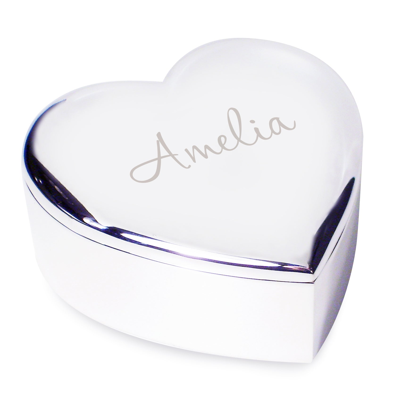 Personalised Name Only Heart Trinket Box - MK&JD Gifts
