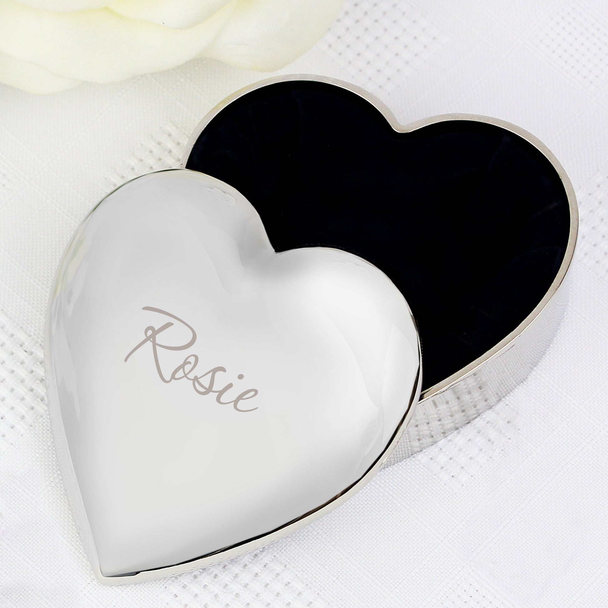 Personalised Name Only Heart Trinket Box - MK&JD Gifts