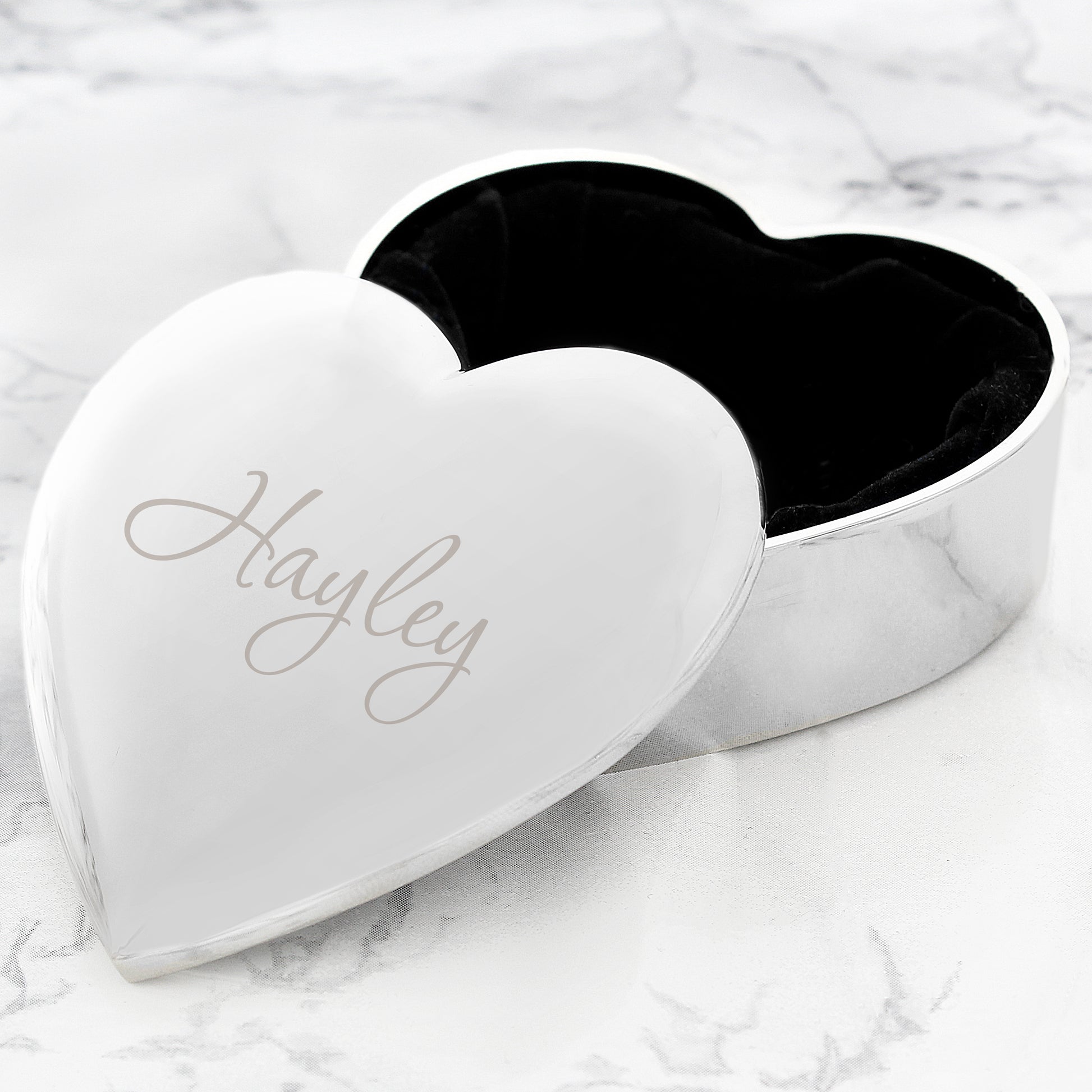 Personalised Name Only Heart Trinket Box - MK&JD Gifts