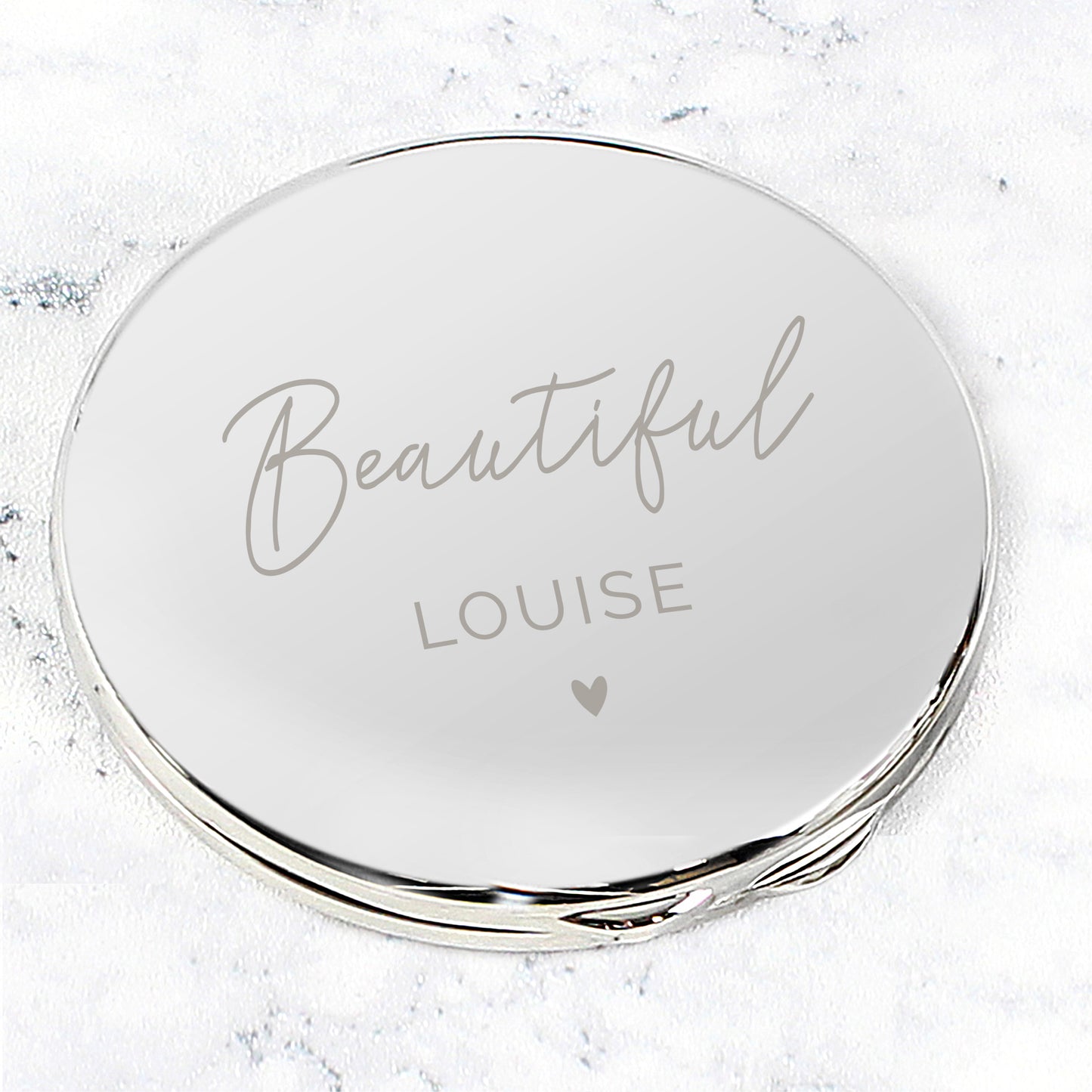 Personalised Beautiful Compact Mirror - MK&JD Gifts
