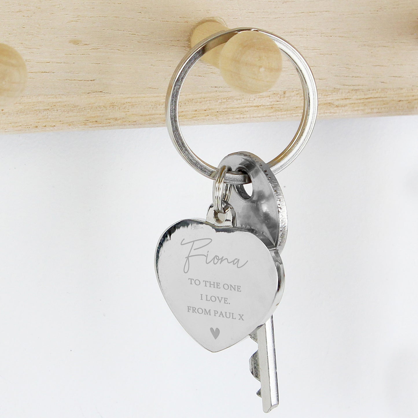 Personalised Name and Message Diamante Heart Keyring - MK&JD Gifts