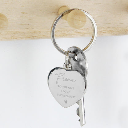 Personalised Name and Message Diamante Heart Keyring - MK&JD Gifts