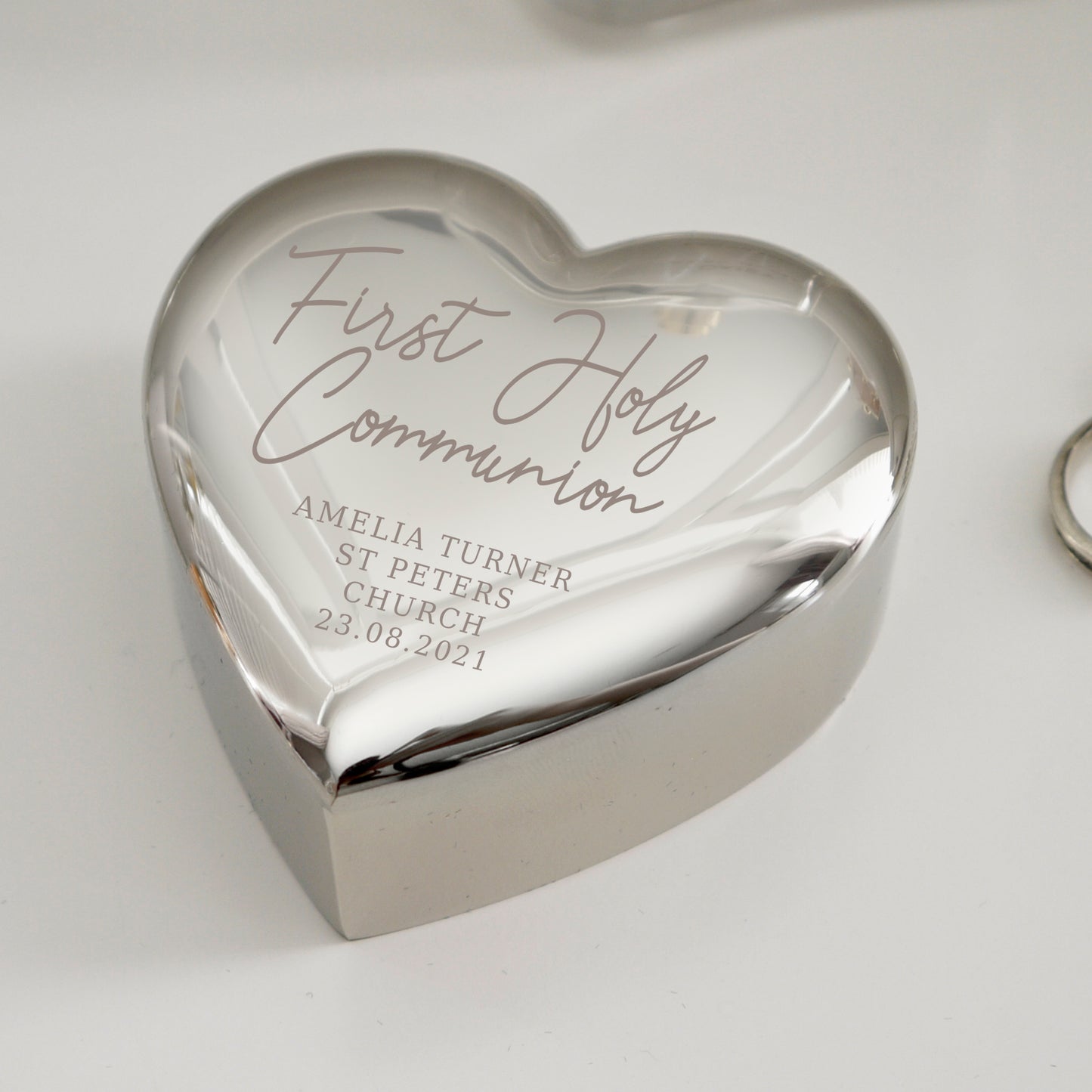 Personalised First Holy Communion Heart Trinket Box - MK&JD Gifts