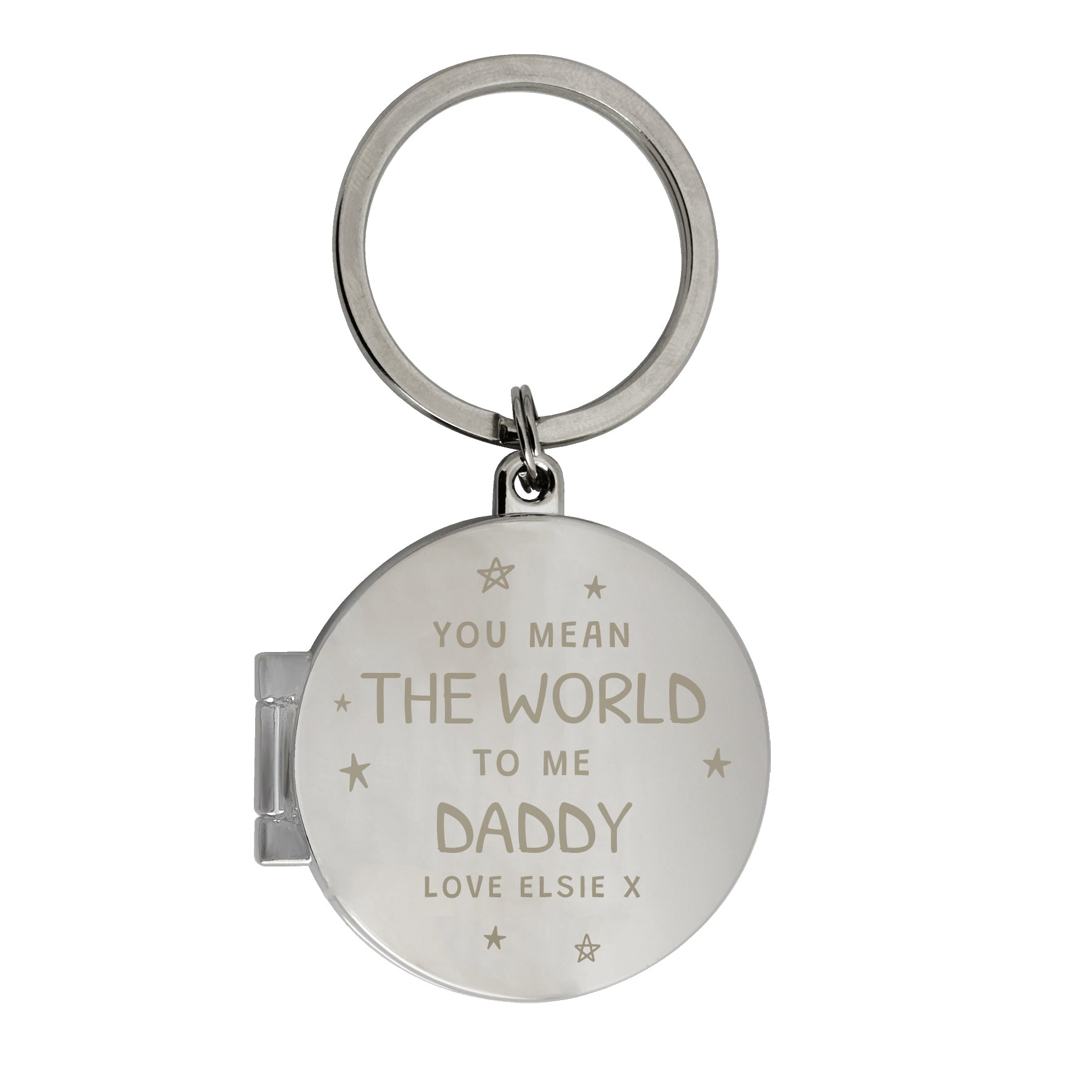 Personalised You Mean The World To Me Round Photo keyring - MK&JD Gifts