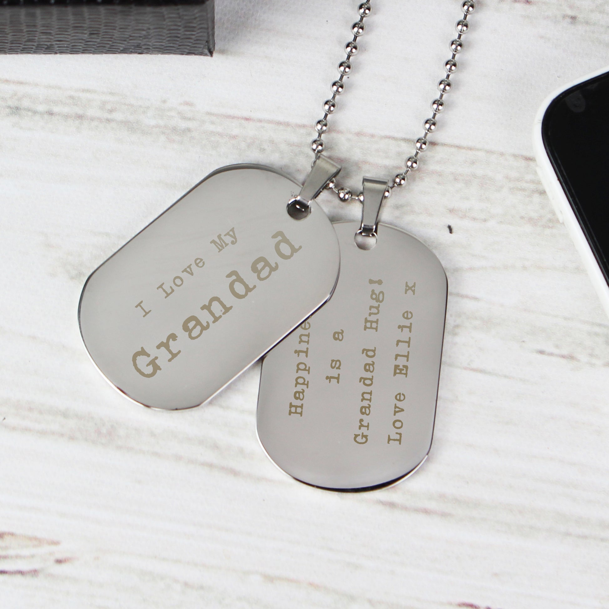 Personalised Free Text Steel Double Dog Tag Necklace - MK&JD Gifts