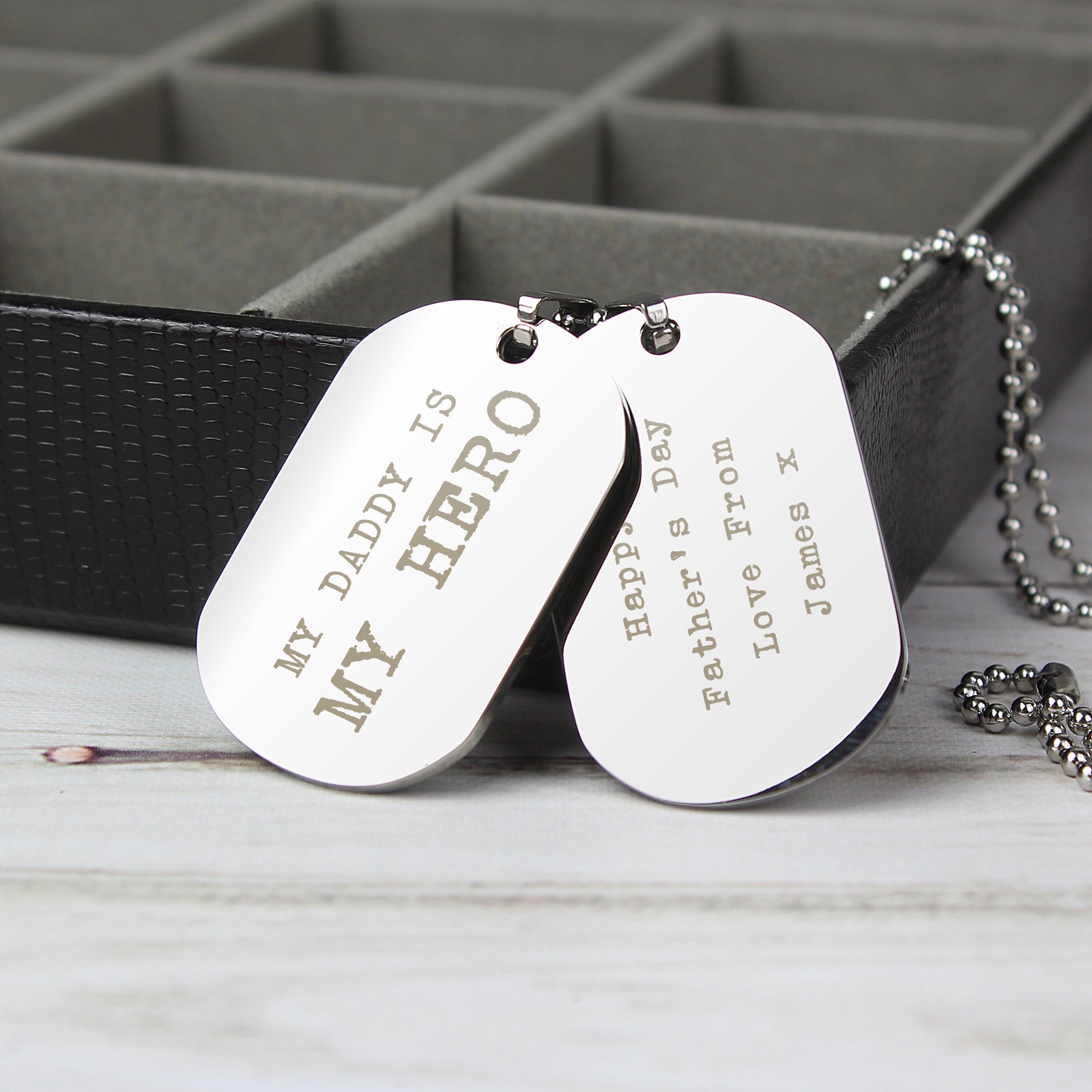 Personalised Free Text Steel Double Dog Tag Necklace - MK&JD Gifts