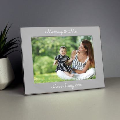 Personalised Free Text 5 x 7 Silver Photo Frame - MK&JD Gifts