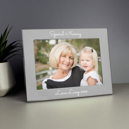 Personalised Free Text 5 x 7 Silver Photo Frame - MK&JD Gifts