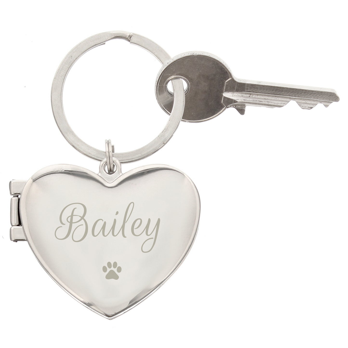Personalised Paw Print Heart Photo Frame Keyring - MK&JD Gifts