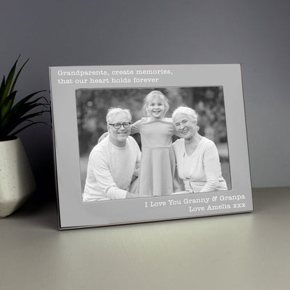 Personalised Free Text 5 x 7 Silver Photo Frame - MK&JD Gifts