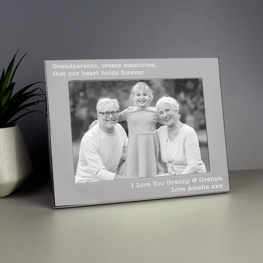 Personalised Free Text 5 x 7 Silver Photo Frame - MK&JD Gifts