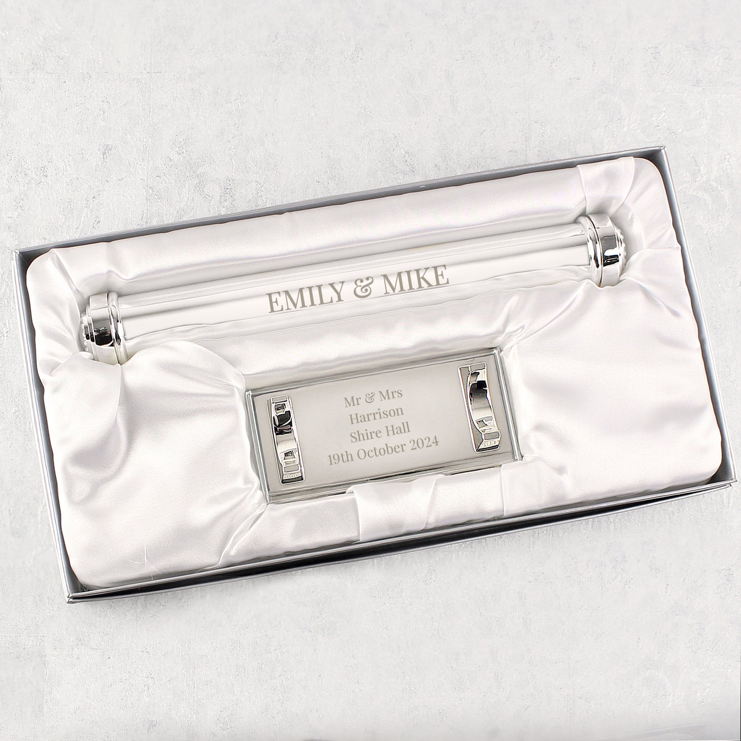 Personalised Free Text Silver Plated Certificate Holder - MK&JD Gifts