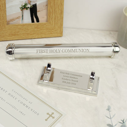 Personalised Free Text Silver Plated Certificate Holder - MK&JD Gifts
